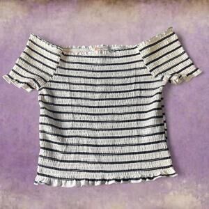 Y2k Orange Kiss striped top